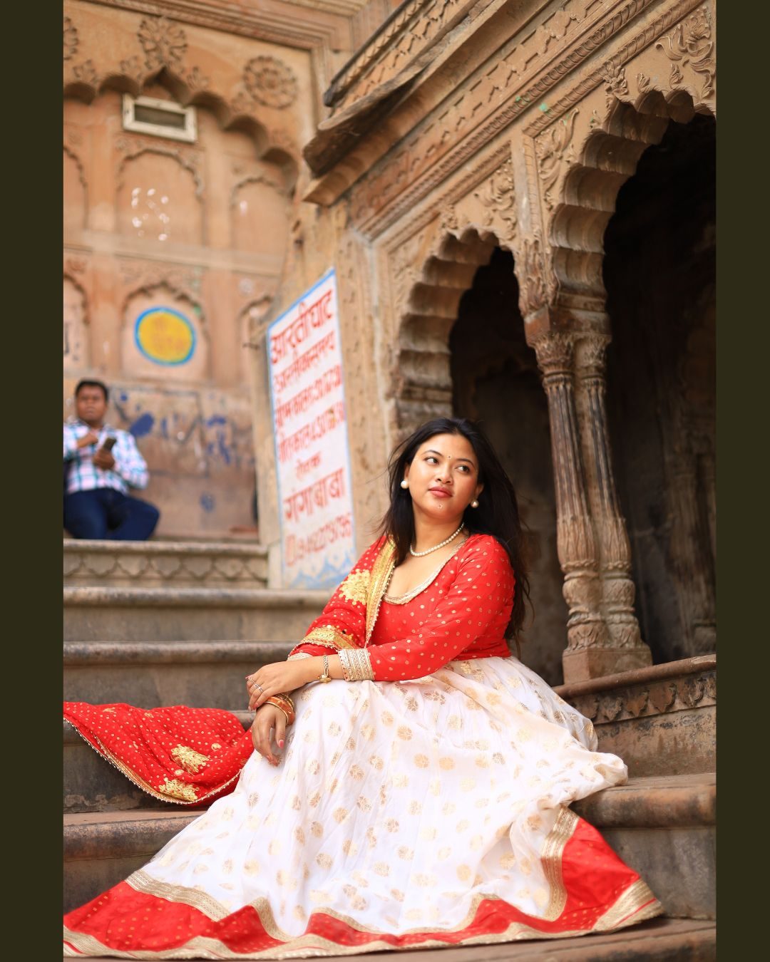 Sanabi Singha in traditional attire